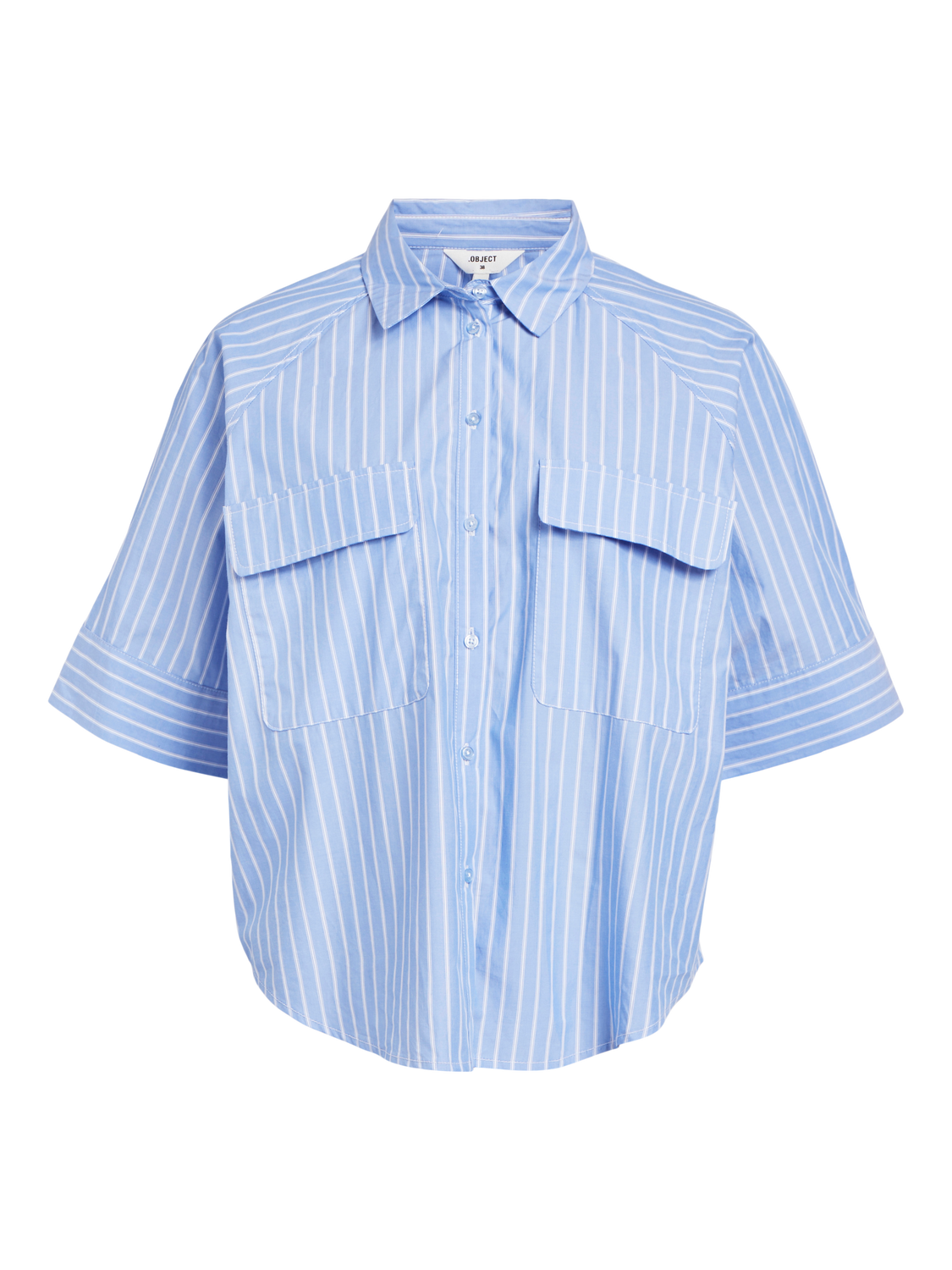 OBJPOPLINA Shirts - Brunnera Blue