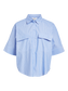 OBJPOPLINA Shirts - Brunnera Blue