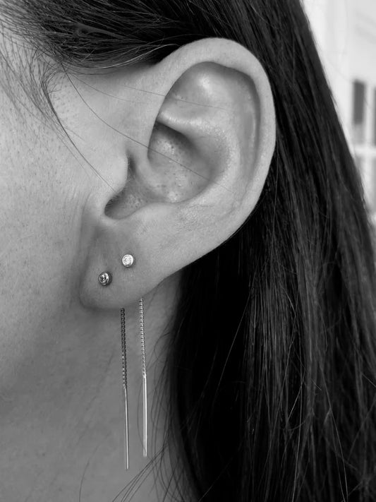 Crystal Chain Earrings guld