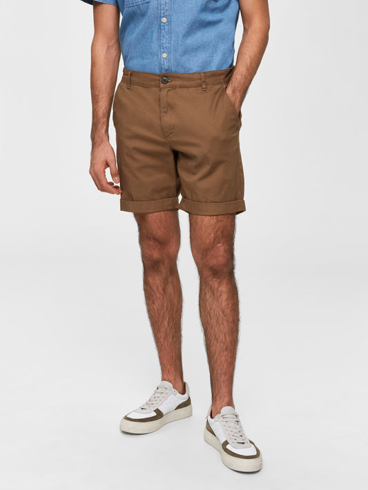 SLHSTRAIGHT-PARIS Shorts - camel