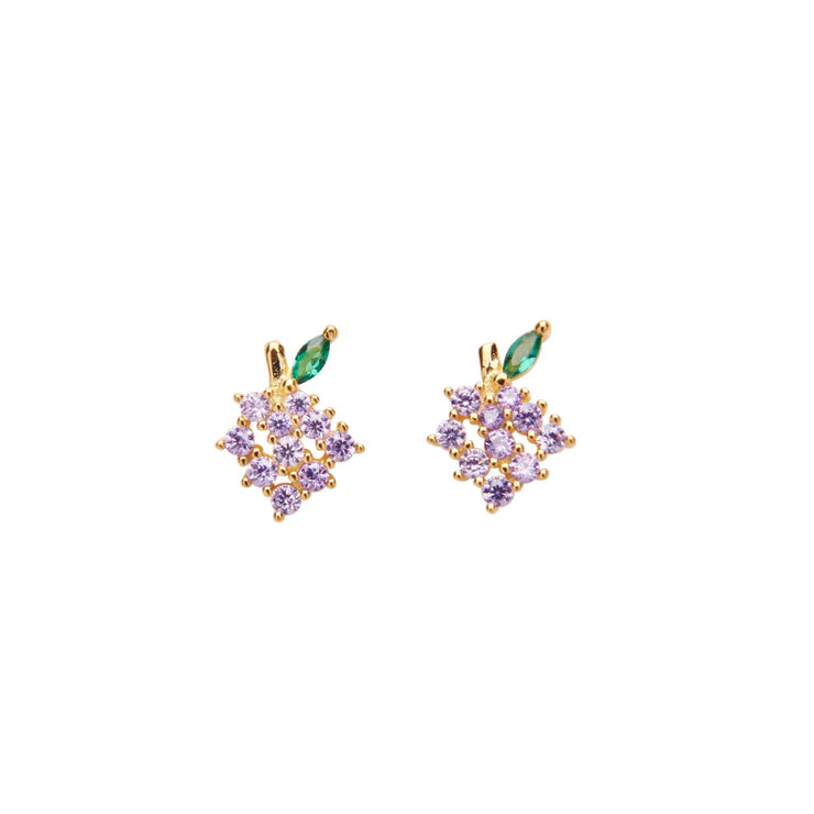 Pico Copenhagen Grapes Crystal Studs