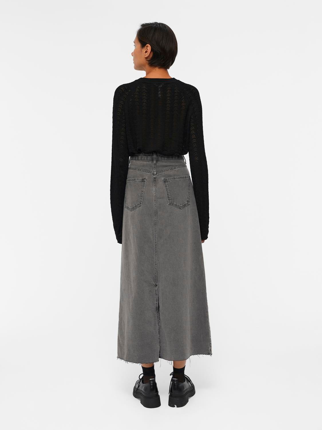 OBJHARLOW Skirt - Grey Denim