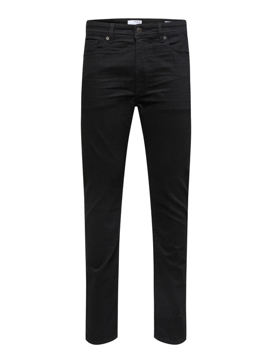 SLH175-SLIM Jeans - Black Denim