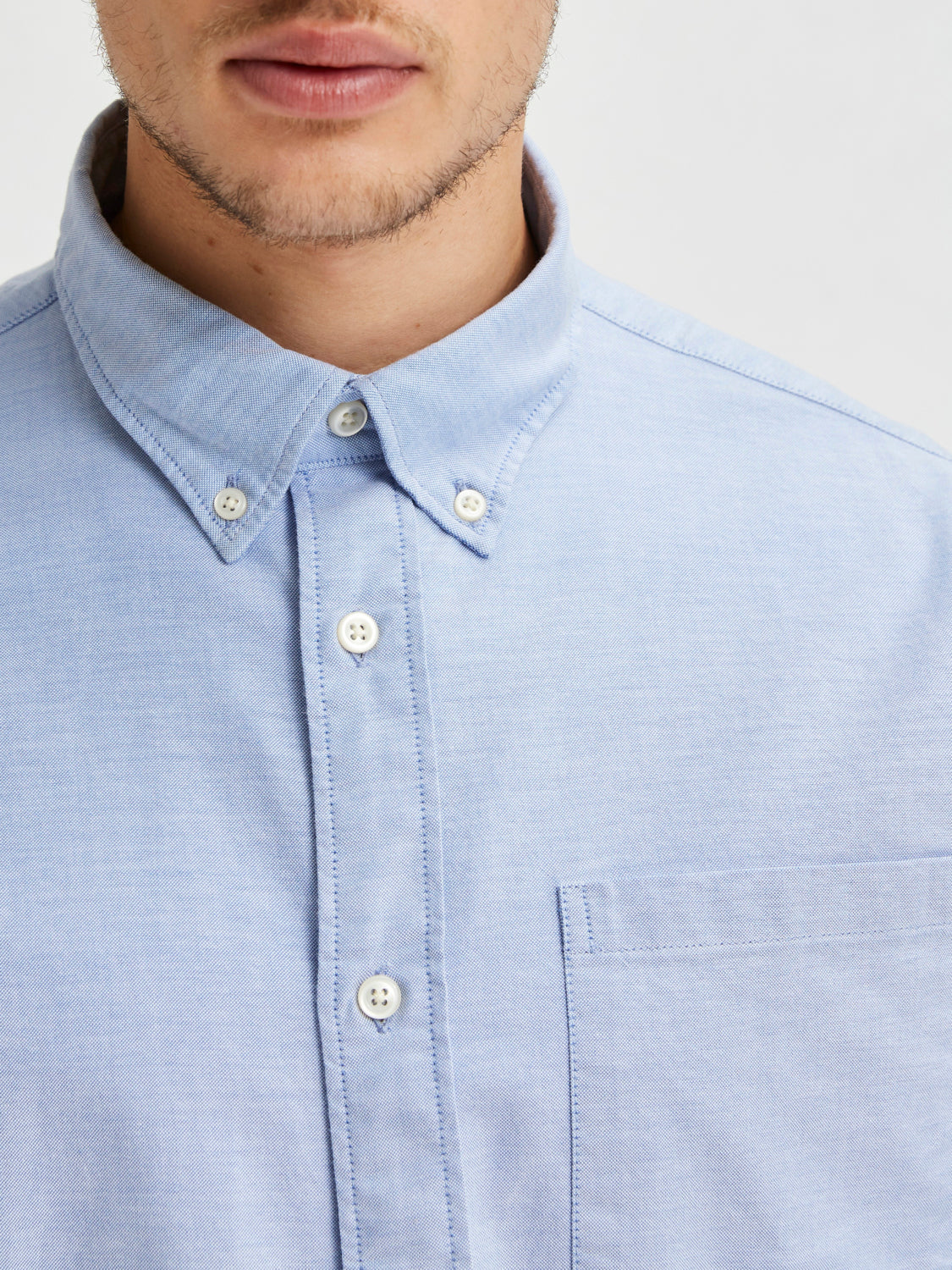 SLHREGRICK-OX Shirts - light blue